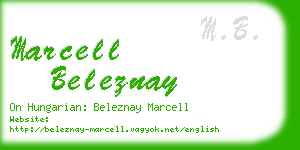 marcell beleznay business card